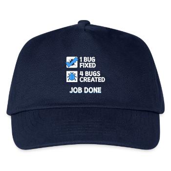 Correction de bugs Bugs de développeur Déclaration de code Informatique - Casquette de baseball Enfant - marine - Devant