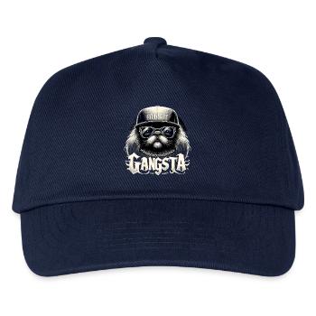 Pekingese Gangsta Gangster Löwenhund Hund Geschenk - Kinder Basecap - Navy - Vorne