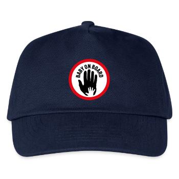 Baby on board hand in hand - Kids’ Baseball Cap - navy - Front