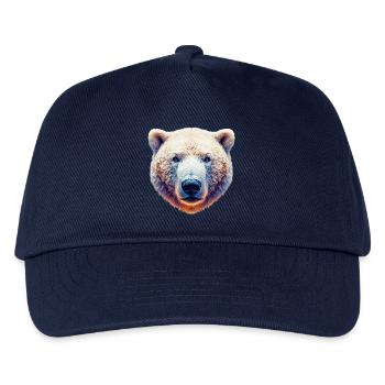 Weißer Eisbär - Kinder Basecap - Navy - Vorne