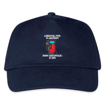 Elektrische Energie Statement Tanken Zapfsäule - Kinder Basecap - Navy - Vorne