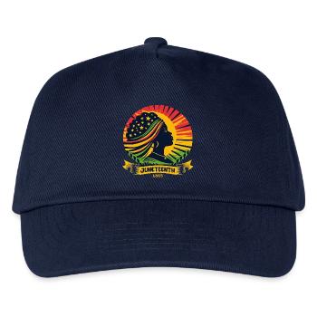 Juneteenth feiern: Freiheit, Erbe, Einheit - Kinder Basecap - Navy - Vorne