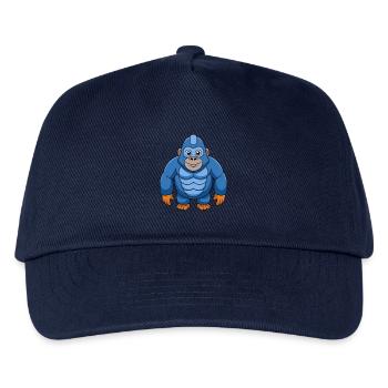 Gorilla Niedliche Maskottchen Zeichentrickfigur Kawaii - Kinder Basecap - Navy - Vorne