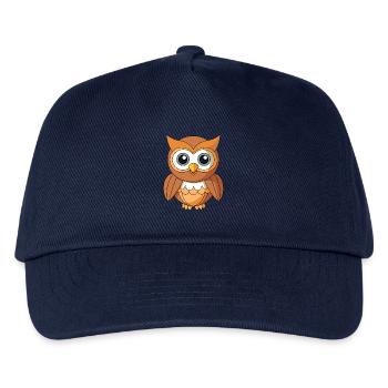 Eule Niedliche Maskottchen Zeichentrickfigur Kawaii - Kinder Basecap - Navy - Vorne