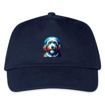 Coton De Tulear Chien Race Coloré Dessin Animé Kawaii - Casquette de baseball Enfant - marine - Devant