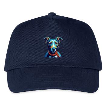 Lurcher Hunderasse Bunte Karikatur Kawaii - Kinder Basecap - Navy - Vorne