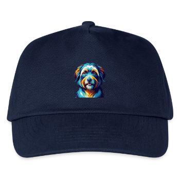 Pyrenäen-Schäferhund-Rasse Bunte Karikatur Kawaii - Kinder Basecap - Navy - Vorne