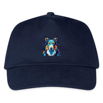 Rough Collie Dog Breed Colorful Cartoon Kawaii - Kids’ Baseball Cap - navy - Front