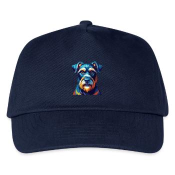 Standard Schnauzer Hunderasse Cartoon Kawaii - Kinder Basecap - Navy - Vorne