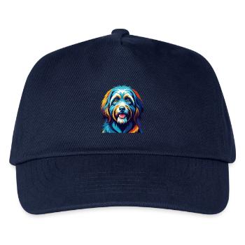 Tibetan Terrier Dog Breed Colorful Cartoon Kawaii - Kids’ Baseball Cap - navy - Front