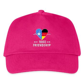 Somalia und Deutschland 100% Freundschaft - Kinder Basecap - Fuchsia - Vorne
