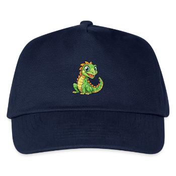 basilic mignon personnage de dessin animé Kawaii Clipart - Casquette de baseball Enfant - marine - Devant