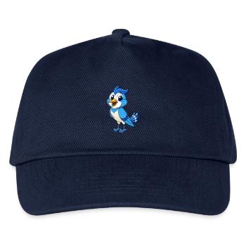 Geai bleu mignon personnage de dessin animé Kawaii Clipart - Casquette de baseball Enfant - marine - Devant