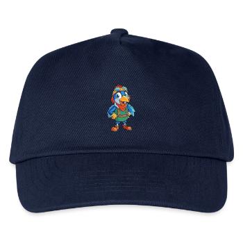 Weber Vogel Niedliche Zeichentrickfigur Kawaii Clipart - Kinder Basecap - Navy - Vorne