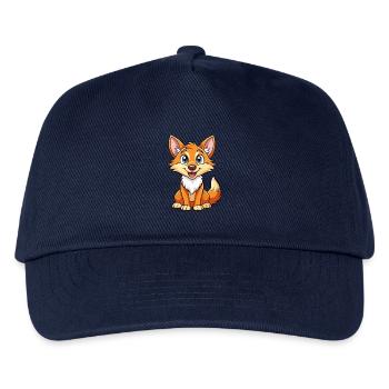 Kojote Niedliche Zeichentrickfigur Kawaii Clipart - Kinder Basecap - Navy - Vorne