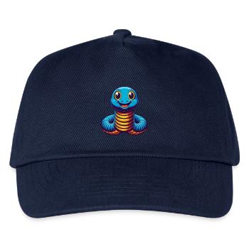 Ver de terre coloré Kawaii personnage de dessin animé Animal de compagnie - Casquette de baseball Enfant - marine - Devant