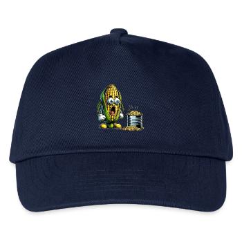 Lustiges Mais Design - Kinder Basecap - Navy - Vorne