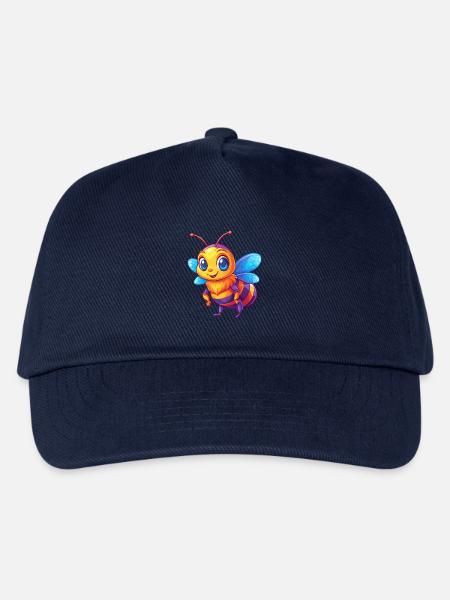 Biene Bunte Kawaii Cartoon Figur Clipart - Kinder Basecap - Navy