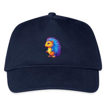 Porcupine Colorful Kawaii Cartoon Character Animal - Kids’ Baseball Cap - navy - Front