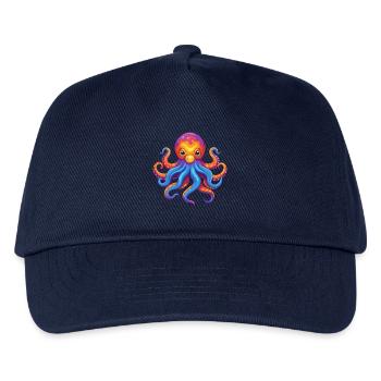 Giant Pacific Octopus Colorful Kawaii Cartoon - Kids’ Baseball Cap - navy - Front