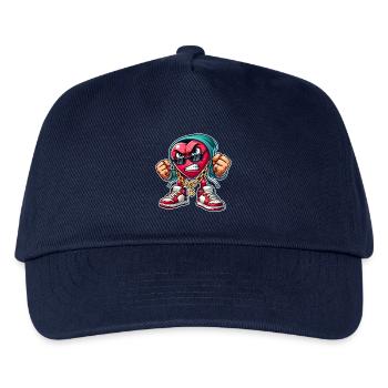 Böses Herz Gangster Design - Kinder Basecap - Navy - Vorne