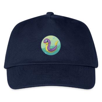 Eel Cute Kawaii Cartoon Clipart Animal Pet - Kids’ Baseball Cap - navy - Front