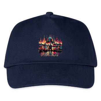 Prag Hauptstadt Tschechien Geschenk - Kinder Basecap - Navy - Vorne