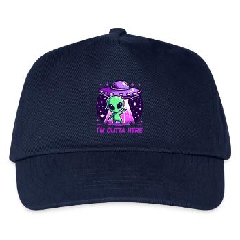 Alien I'm Outta Here Aliens - Kids’ Baseball Cap - navy - Front
