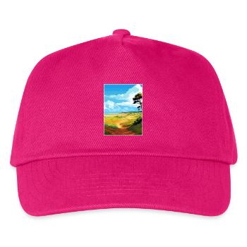 Suffolk Coast Heaths Travel Poster Souvenir WPA - Kids’ Baseball Cap - fuchsia - Front