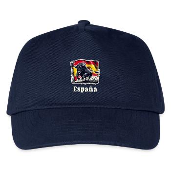 Spain Bull Flag Design - Kids’ Baseball Cap - navy - Front