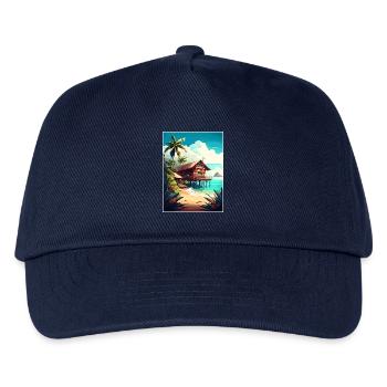 Tansania Reise Poster Souvenir Farbe WPA - Kinder Basecap - Navy - Vorne