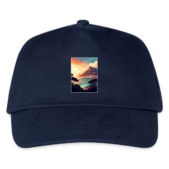 Kapstadt Südafrika Reiseposter Souvenir WPA - Kinder Basecap - Navy - Vorne