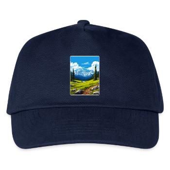Rocky Mountain Nationalpark Colorado Travel Card - Kinder Basecap - Navy - Vorne