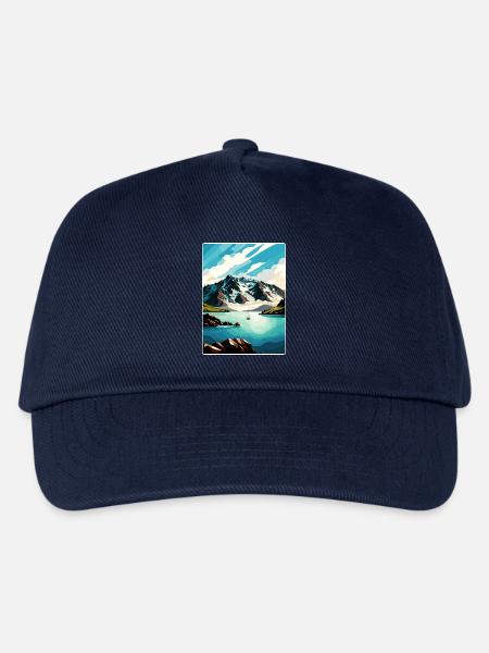 Kenai Fjords Nationalpark Reiseplakat Souvenir - Kinder Basecap - Navy