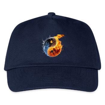 ying yang ball of water and fire - Kids’ Baseball Cap - navy - Front