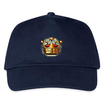 Golden Crown Pop Art Burst - Kids’ Baseball Cap - navy - Front