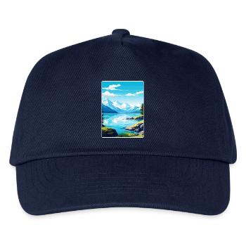 Glacier Bay National Park Alaska Travel Poster WPA - Kids’ Baseball Cap - navy - Front