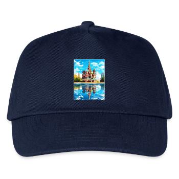 Moskau Russland Reise Poster Souvenir Malerei WPA - Kinder Basecap - Navy - Vorne