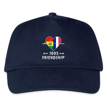 Bolivia and France 100% friendship - Kids’ Baseball Cap - navy - Front