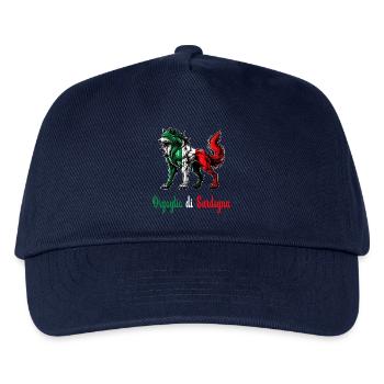Der stolz von Sardinien Italien Flagge - Kinder Basecap - Navy - Vorne