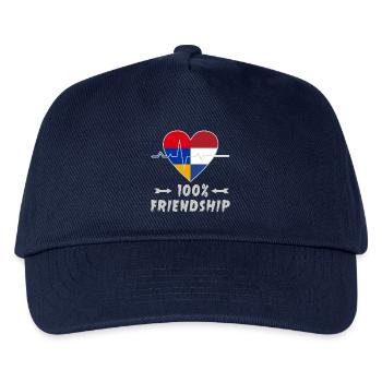 Armenien und Niederlande 100% Freundschaft - Kinder Basecap - Navy - Vorne