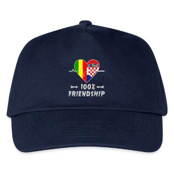 100 % amitié entre le Mali et la Croatie - Casquette de baseball Enfant - marine - Devant