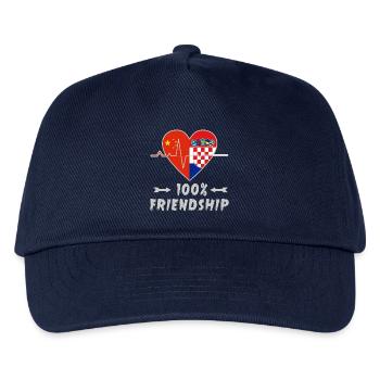 China und Kroatien 100% Freundschaft - Kinder Basecap - Navy - Vorne