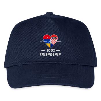 Armenien und Kroatien 100% Freundschaft - Kinder Basecap - Navy - Vorne