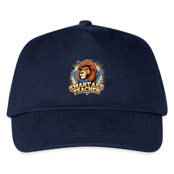 Know-it-All Clever Teacher Leo Funny Gift - Kids’ Baseball Cap - navy - Front