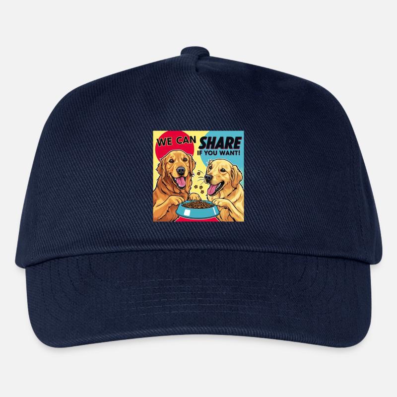 Comic Dogs - We Can Share If You Want - Kinder Basecap - Navy