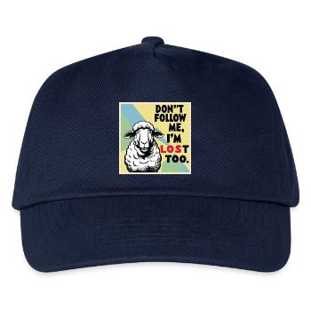 Moutons « Ne me suis pas – moi aussi je suis perdu ! » - Casquette de baseball Enfant - marine - Devant