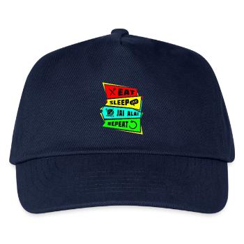 Eat Sleep Jai Alai Repeat - Kids’ Baseball Cap - navy - Front