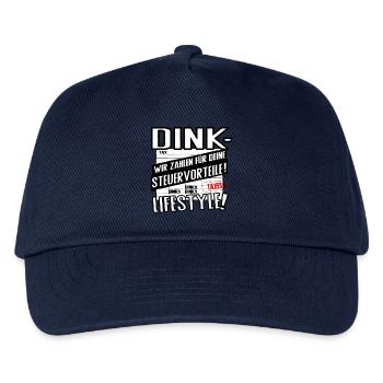 DINK Lifestyle – Wir zahlen für deine Steuervortei - Kinder Basecap - Navy - Vorne
