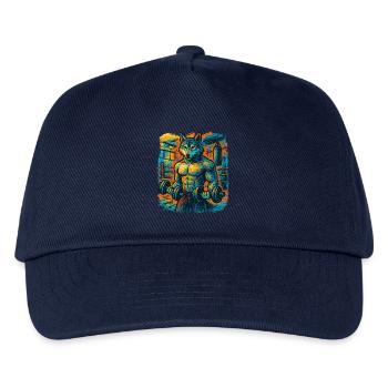Wolf-strong gym strength - Kids’ Baseball Cap - navy - Front
